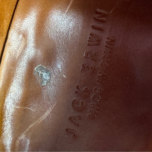 Jack Erwin brown leather cap toe Oxford shoe size 10 main image 5